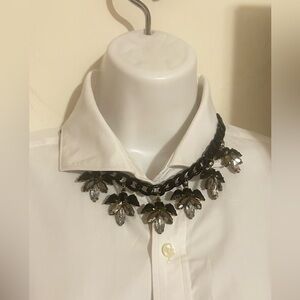 Elegant Black,white Floral necklace.